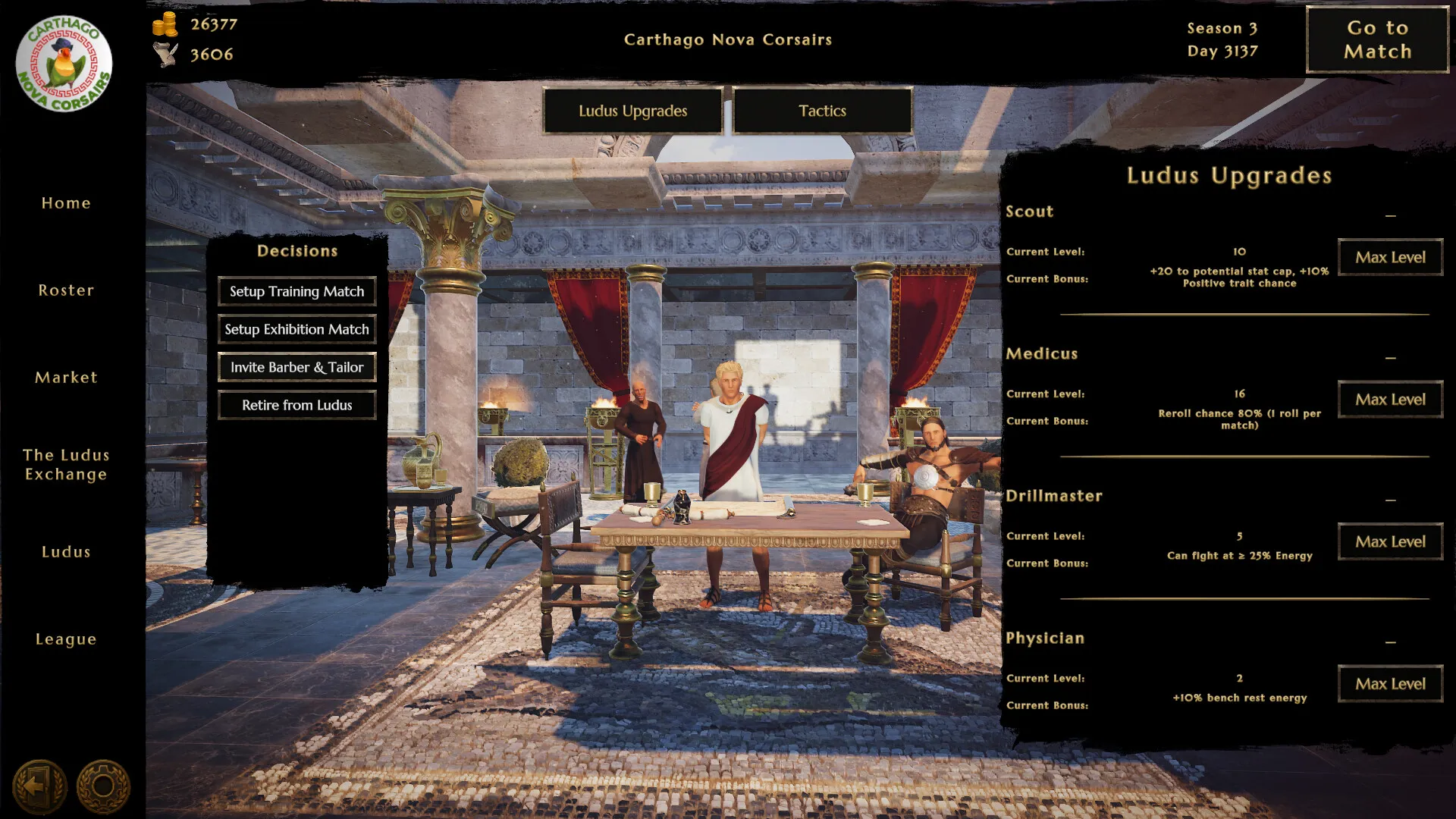 伟大角斗士学院：角斗士管理模拟器 / Ludus Magnatus: Gladiator Manager Simulator